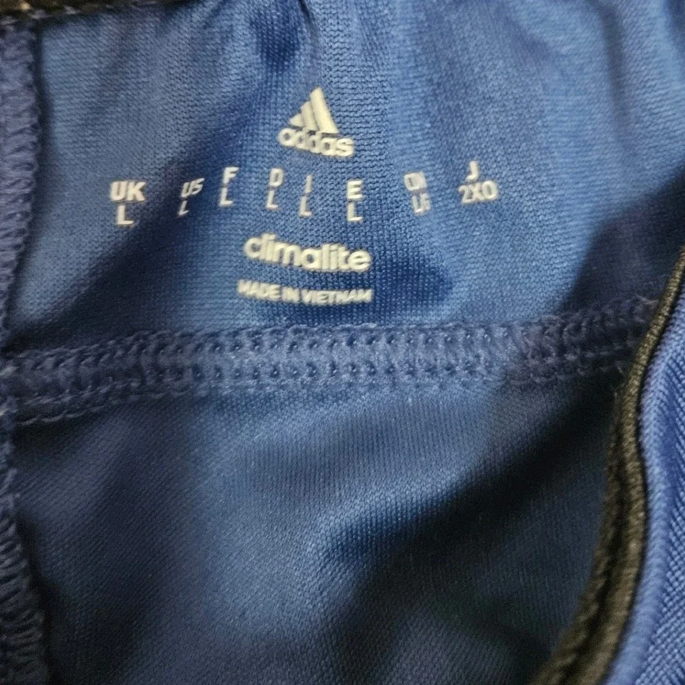 Adidas Shorts Mens L Blue NHL Columbus Blue Jackets Climalite Athletic Striped